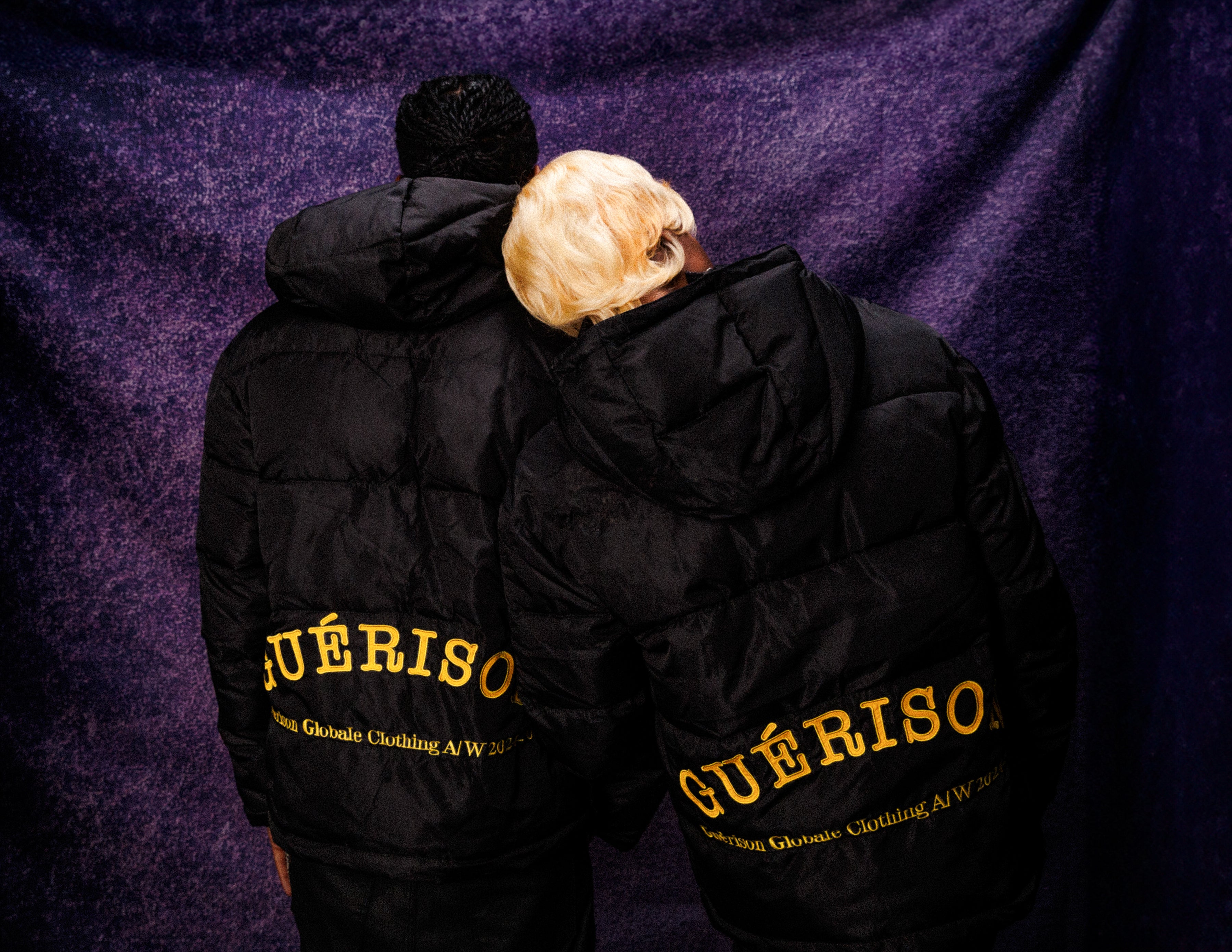 BLACK GG “TALE OF 2 VOICES” WINTER PUFFER JACKET